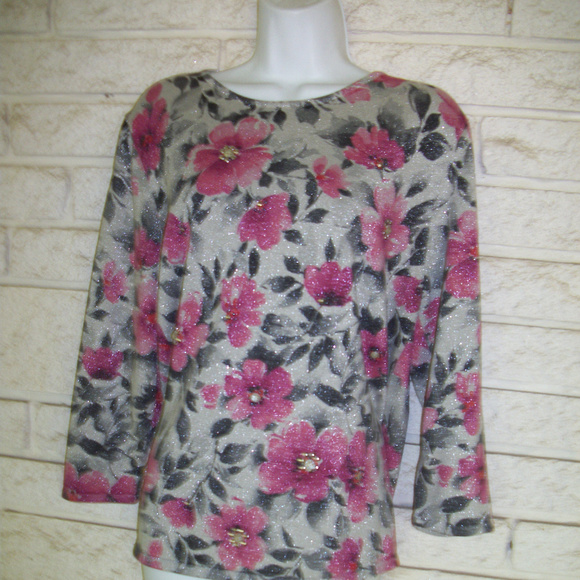 SOld o EBAY Alfred Dunner Sweater Top sz M - Picture 3 of 3
